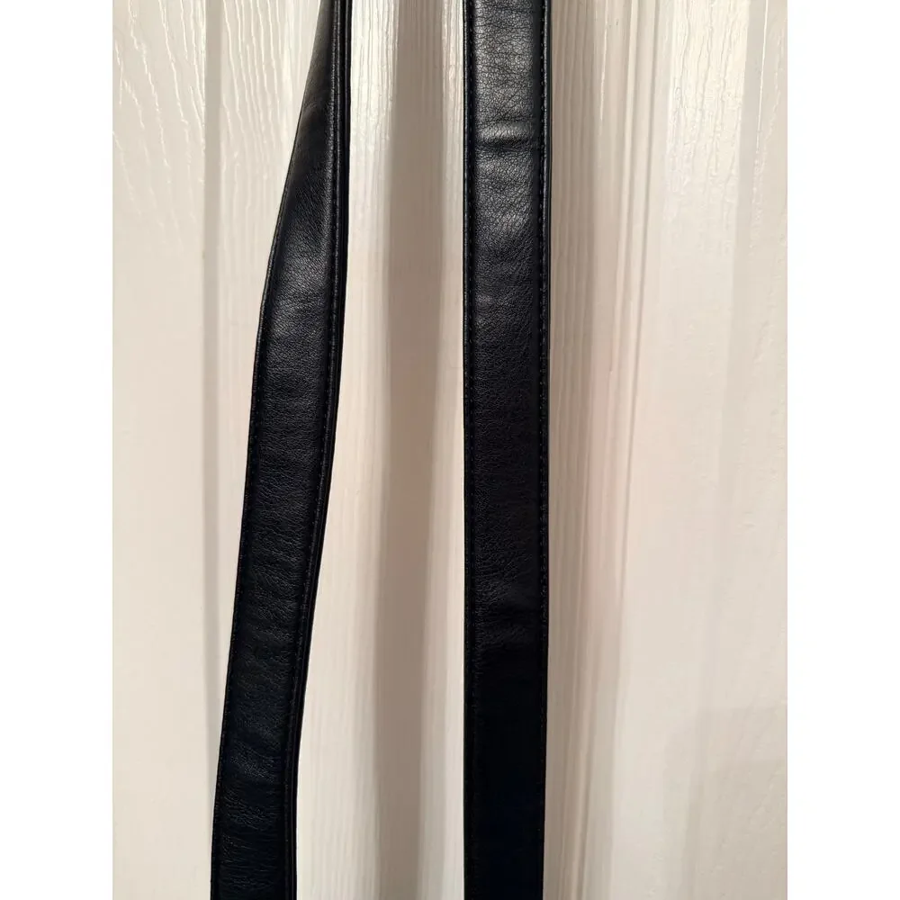 Vintage J. JILL Nubuck Leather black super soft Crossbody Organizer Purse.